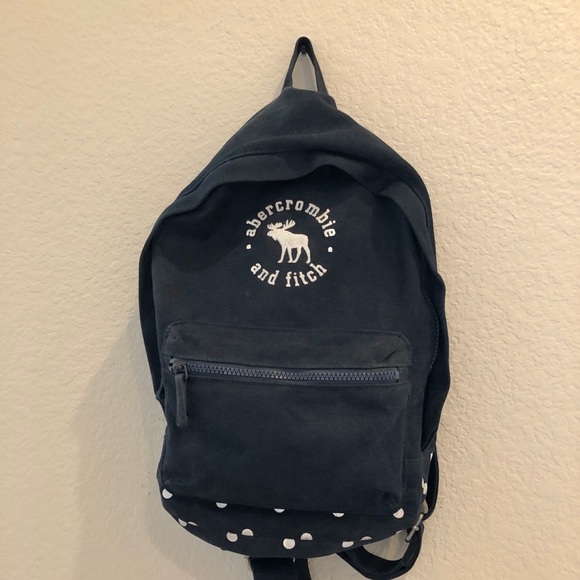 Abercrombie & Fitch Handbags - Abercrombie Navy Polkadot Backpack